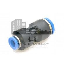 Фитинг пневматический цанговый пластиковый прямой переходной PG 10-6