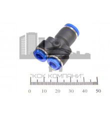 Фитинг пневматический цанговый пластиковый Y-образный переходной PW 8-6