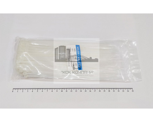 Кабельная стяжка белая 4х200 мм пластиковая (100 шт)