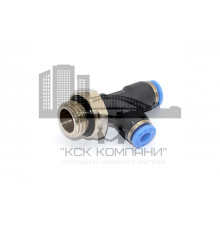 Пневмофитинг цанговый Т-образный с наружной резьбой PST 4-G02 (R1/4")