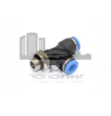 Пневмофитинг цанговый Т-образный с наружной резьбой PST 6-G01 (R1/8")