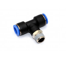 Пневмофитинг цанговый Т-образный с наружной резьбой PТ 12-03 (R3/8")