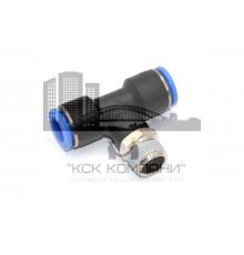 Пневмофитинг цанговый Т-образный с наружной резьбой PТ 12-03 (R3/8")