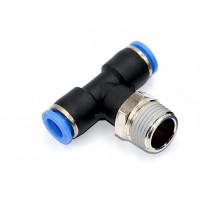 Пневмофитинг цанговый Т-образный с наружной резьбой PТ 8-03 (R3/8")