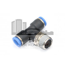 Пневмофитинг цанговый Т-образный с наружной резьбой PТ 8-03 (R3/8")