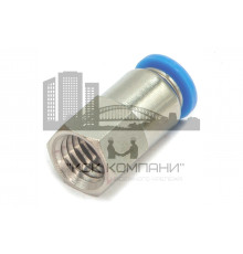 Пневмофитинг цанговый прямой с внутренней резьбой PCF 6-М10х1.5