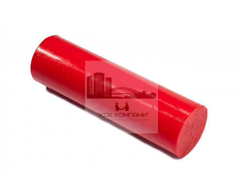 Полиуретан стержень Ф 120 мм (400 мм, 6.1 кг, красный, ШОР А85) Россия