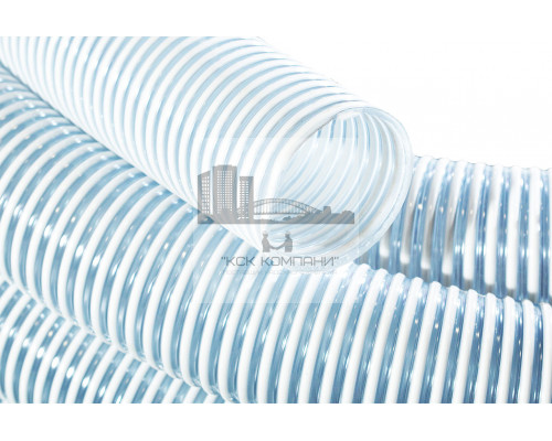 Шланг спиральный НВС Ф100 мм из ПВХ серия 700N белый (бухта 30 м)