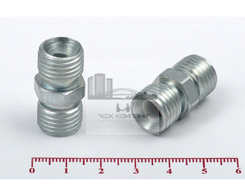 Штуцер для РВД соединительный 17/17  М14х1.5 - М14х1.5 грань S17