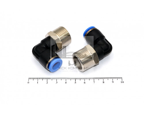 Пневмофитинг цанговый L-образный с наружной резьбой PL 10-М22х1.5