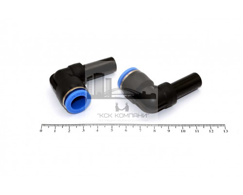 Фитинг пневматический цанговый пластиковый L-образный PLJ 12