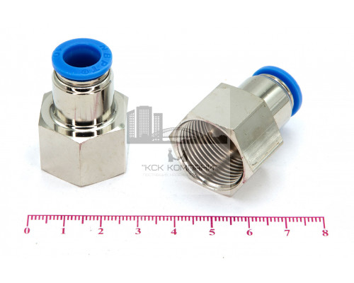 Пневмофитинг цанговый прямой с внутренней резьбой PCF 10-М22х1.5