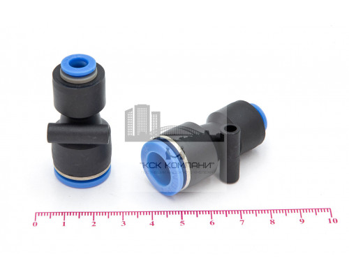 Фитинг пневматический цанговый пластиковый прямой переходной PG 12-6