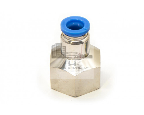 Пневмофитинг цанговый прямой с внутренней резьбой PCF 8-04 (R1/2)