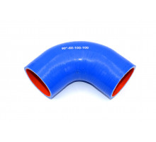 Патрубок силиконовый угловой Ф 60 мм L 100х100 мм, 90 град.