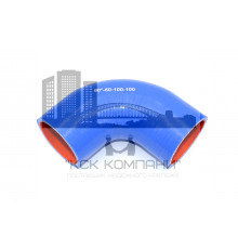 Патрубок силиконовый угловой Ф 60 мм L 100х100 мм, 90 град.