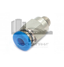 Пневмофитинг цанговый прямой с наружной резьбой PC 4-М6х1