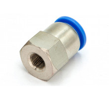Пневмофитинг цанговый прямой с внутренней резьбой PCF 12-01 (R1/8")