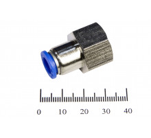 Пневмофитинг цанговый прямой с внутренней резьбой PCF 8-03 (R3/8")