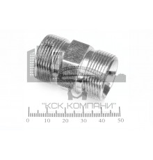 Штуцер для РВД соединительный 32/32  М27х1.5 - М27х1.5 грань S27