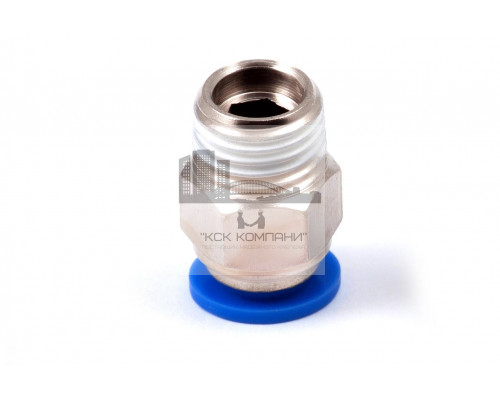 Пневмофитинг цанговый прямой с наружной резьбой PC 8-02 (R1/4)