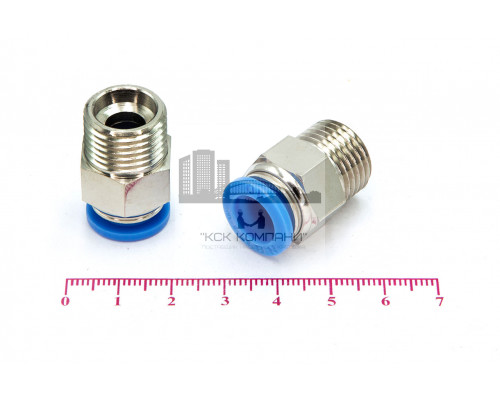 Пневмофитинг цанговый прямой с наружной резьбой PC 10-М16х1.5