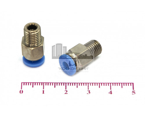 Пневмофитинг цанговый прямой с наружной резьбой PC 4-М8х1