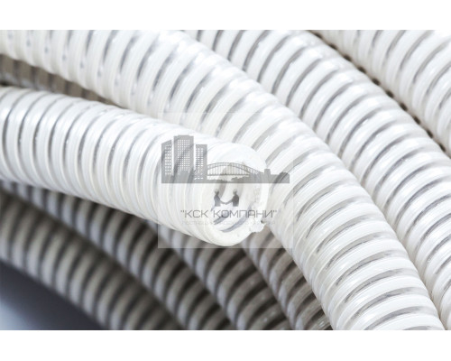 Шланг спиральный НВС Ф 16 мм из ПВХ серия 700N белый (бухта 30 м)