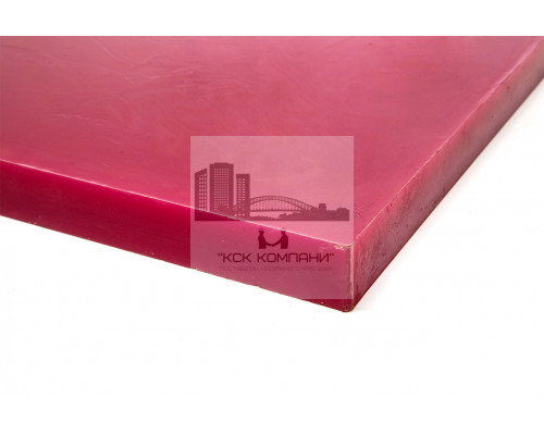 Полиуретан листовой 25 мм (500х500 мм, ~7.8 кг, красный) Россия