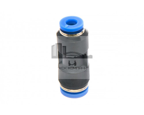 Фитинг пневматический цанговый пластиковый прямой переходной PG 6-4