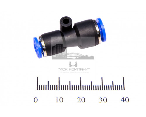Фитинг пневматический цанговый пластиковый прямой переходной PG 6-4