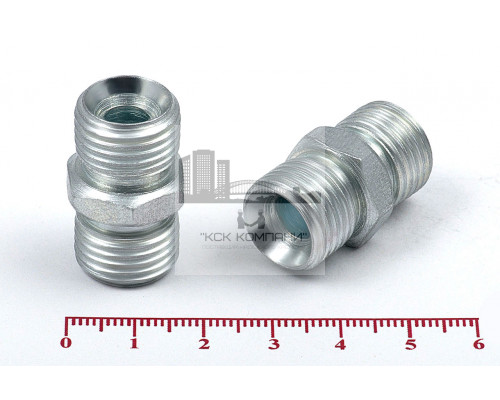 Штуцер для РВД соединительный 19/19  М16х1.5 - М16х1.5 грань S17