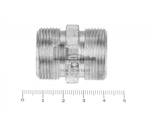 Штуцер для РВД соединительный 32/32  М27х1.5 - М27х1.5 грань S27