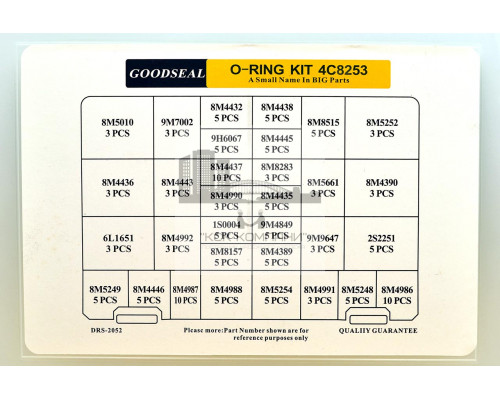 Набор колец силиконовых уплотнительных O-Ring SILICON70 CATERPILLAR 4C-8253 149шт