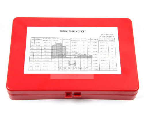 Набор колец силиконовых уплотнительных O-Ring SILICON70 Дюйм.(№4) 382шт