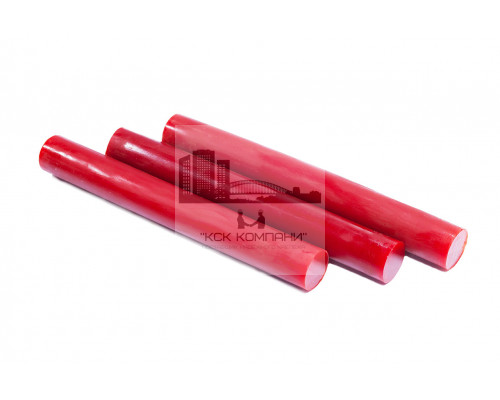 Полиуретан стержень Ф 50 мм (400 мм, 1.0 кг, красный, ШОР А85) Россия