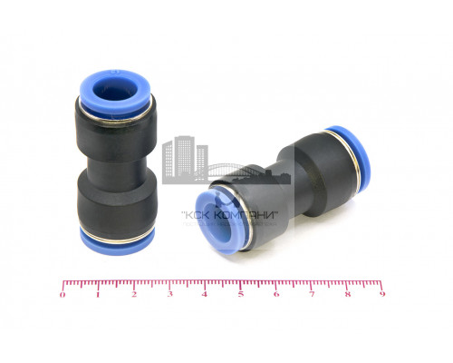 Фитинг пневматический цанговый пластиковый прямой переходной PG 14-12