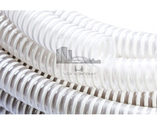 Шланг спиральный НВС Ф 19 мм из ПВХ серия 700N белый (бухта 30 м)