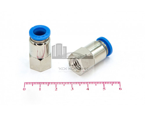 Пневмофитинг цанговый прямой с внутренней резьбой PCF 8-М10х1.5