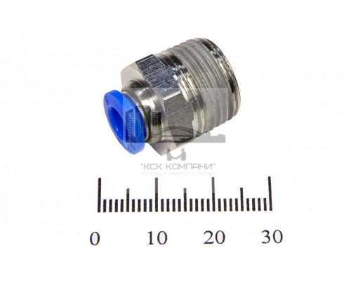 Пневмофитинг цанговый прямой с наружной резьбой PC 6-03 (R3/8)