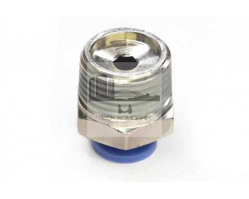 Пневмофитинг цанговый прямой с наружной резьбой PC 6-03 (R3/8)