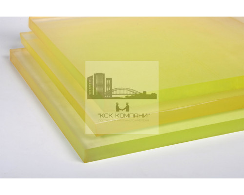 Полиуретан листовой 25 мм (500х500 мм, ~7.9 кг, жёлтый) Китай