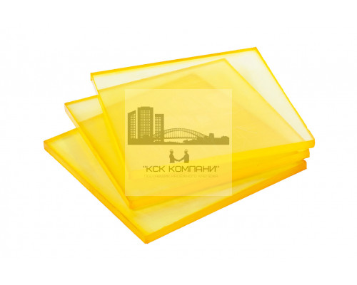 Полиуретан листовой 25 мм (500х500 мм, ~7.9 кг, жёлтый) Китай