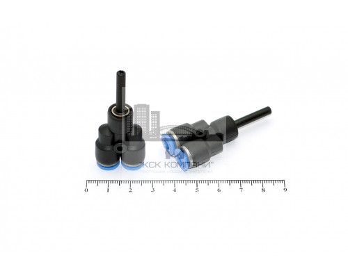 Фитинг пневматический цанговый пластиковый Y-образный PYJ 4