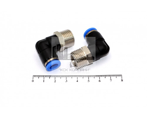 Пневмофитинг цанговый L-образный с наружной резьбой PL 8-М16х1.5
