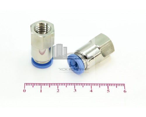 Пневмофитинг цанговый прямой с внутренней резьбой PCF 8-М12х1.5