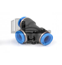 Фитинг пневматический цанговый пластиковый Т-образный PUT 12