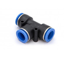 Фитинг пневматический цанговый пластиковый Т-образный PUT 14