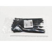Кабельная стяжка чёрная 4х200 мм пластиковая (100 шт)