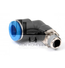 Пневмофитинг цанговый L-образный с наружной резьбой PL 12-02 (R1/4")